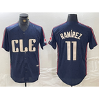 Cleveland Guardians #11 Jose Ramirez Navy JEROMEN 2024 City Connect Limited Stitched Jersey