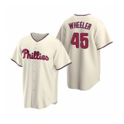 Philadelphia Phillies #45 Zack Wheeler Cream JEROMEN Alternate Stitched Jersey