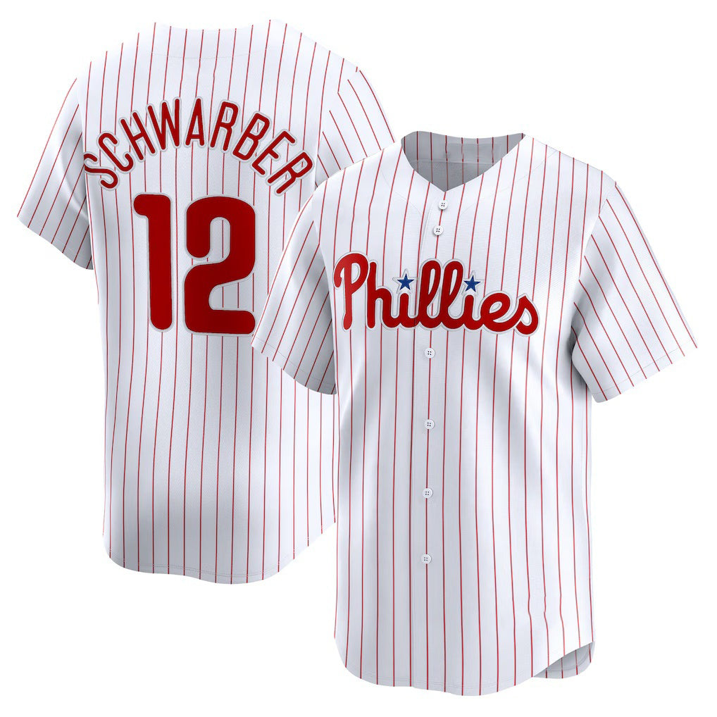 Philadelphia Phillies #12 Kyle Schwarber White JEROMEN Home Limited Player Jersey