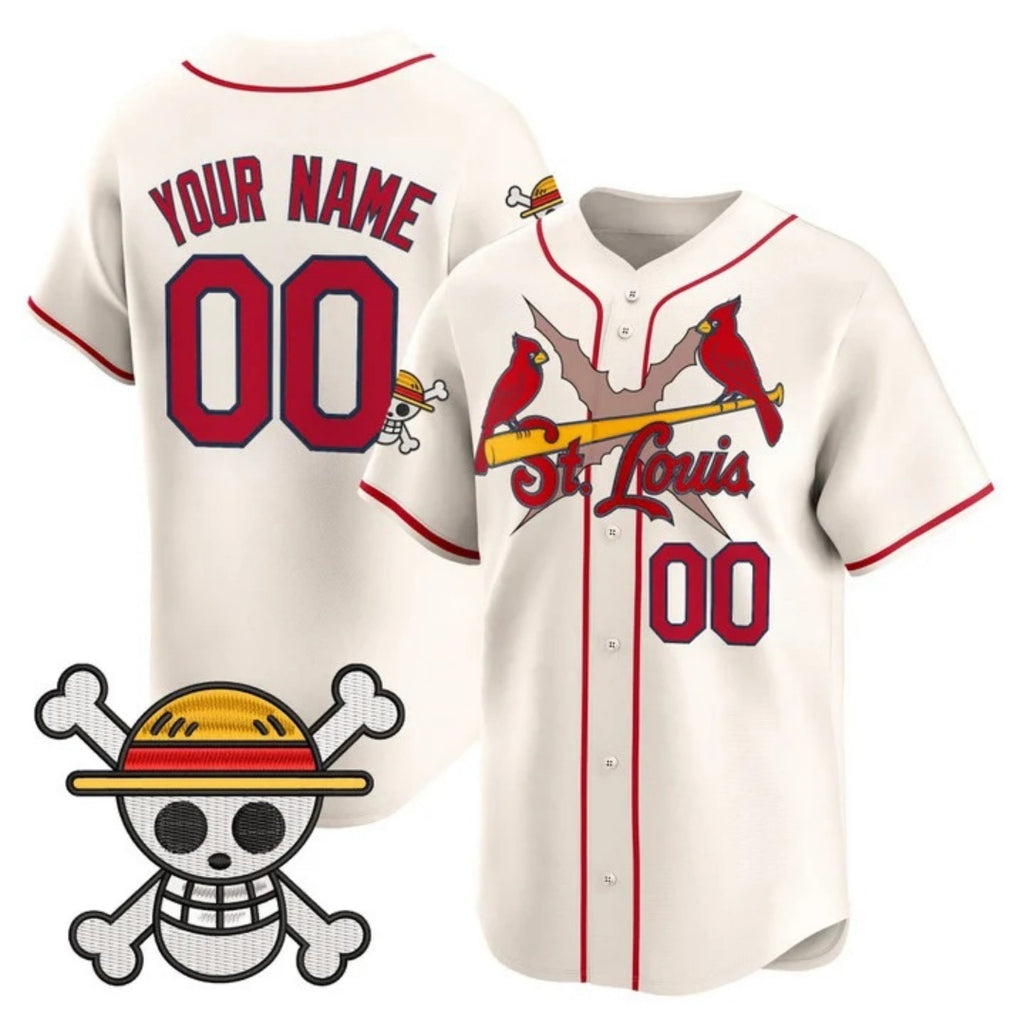 Custom St. Louis Cardinals x One Piece Cream JEROMEN Vapor Premier Limited Jersey - Stitched