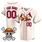 Custom St. Louis Cardinals x One Piece Cream JEROMEN Vapor Premier Limited Jersey - Stitched