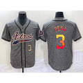 Houston Astros #3 Jeremy Pena Number Grey JEROMEN Gridiron Cool Base Stitched Jersey