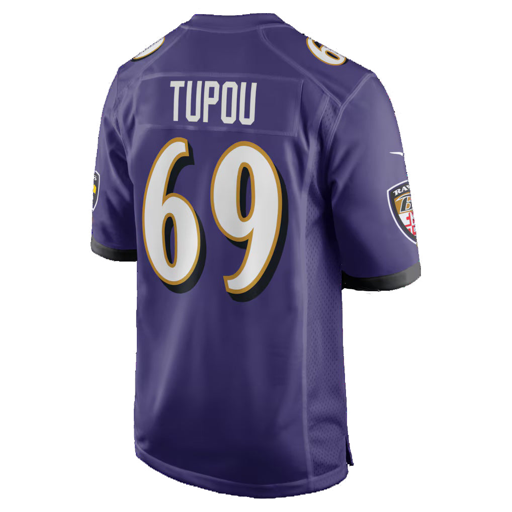 B.Ravens #69 Josh Tupou Purple JEROMEN Team Game Jersey