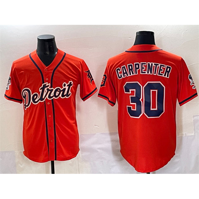 Detroit Tigers #30 Kerry Carpenter Orange JEROMEN With Patch Vapor Premier Limited Stitched Jersey