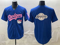 Los Angeles Dodgers Team Big Logo Royal JEROMEN Hello Kitty Night Stitched Jersey