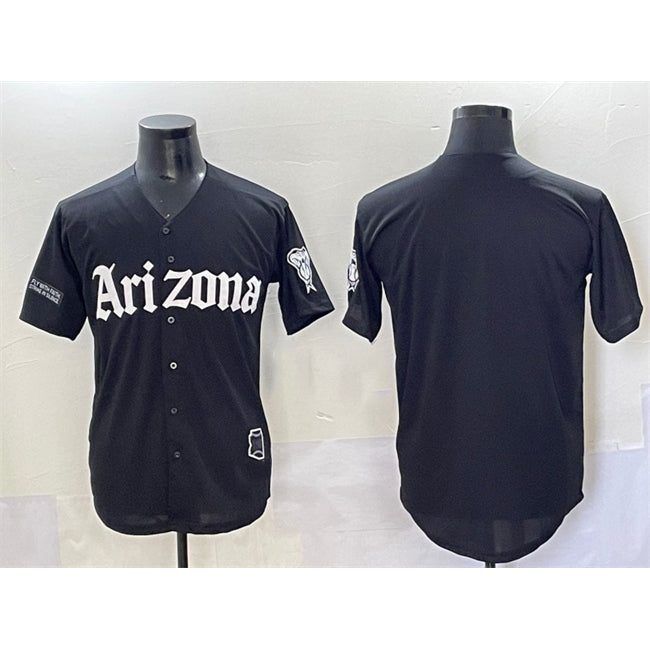 Arizona Diamondbacks Blank Black JEROMEN 'Gothic Desert Fang Edition' Vapor Premier Limited Stitched Jersey