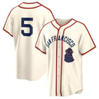 San Francisco Giants #5 Mike Yastrzemski Cream JEROMEN 2024 Rickwood Classic Stitched Jersey