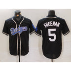Los Angeles Dodgers #5 Freddie Freeman Black JEROMEN Cool Base With Patch Stitched Jersey