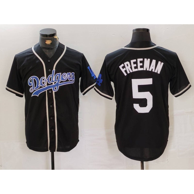 Los Angeles Dodgers #5 Freddie Freeman Black JEROMEN Cool Base With Patch Stitched Jersey