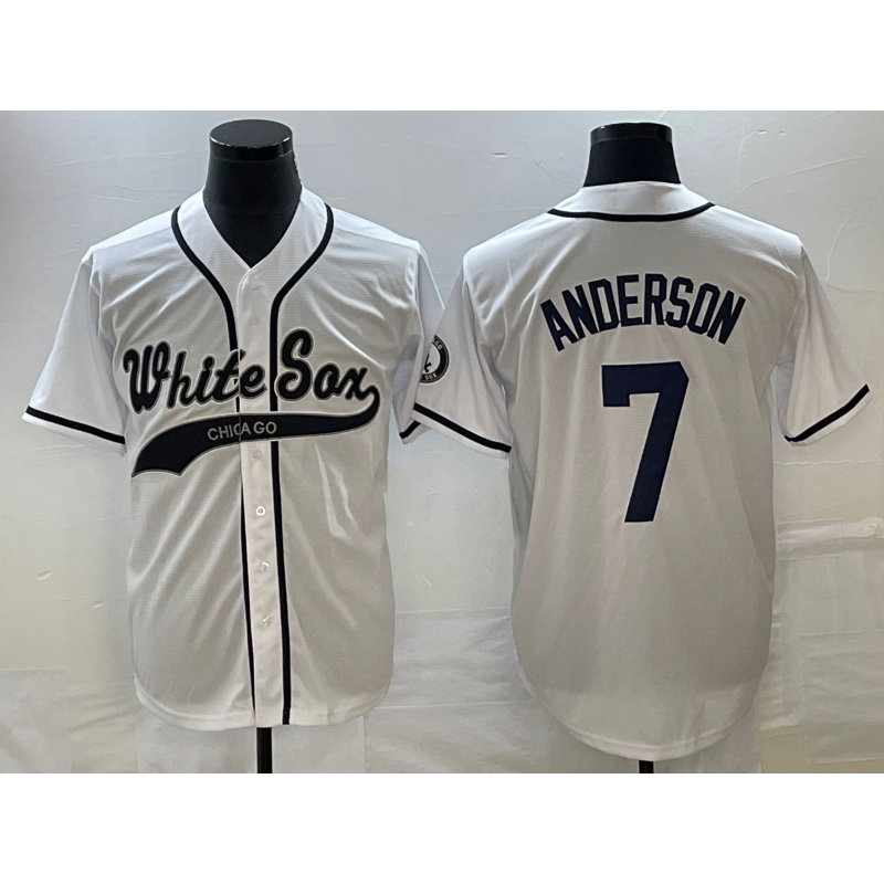 Chicago White Sox #7 Tim Anderson White JEROMEN Cool Base Stitched Jersey