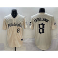 Philadelphia Phillies #8 Nick Castellanos Cream JEROMEN Gothic Vapor Limited Stitched Jersey