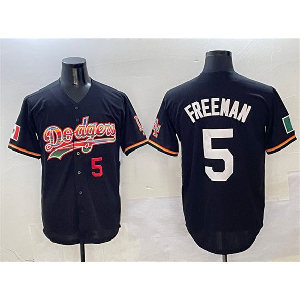 Los Angeles Dodgers #5 Freddie Freeman Black JEROMEN Mexico Limited Stitched Jersey