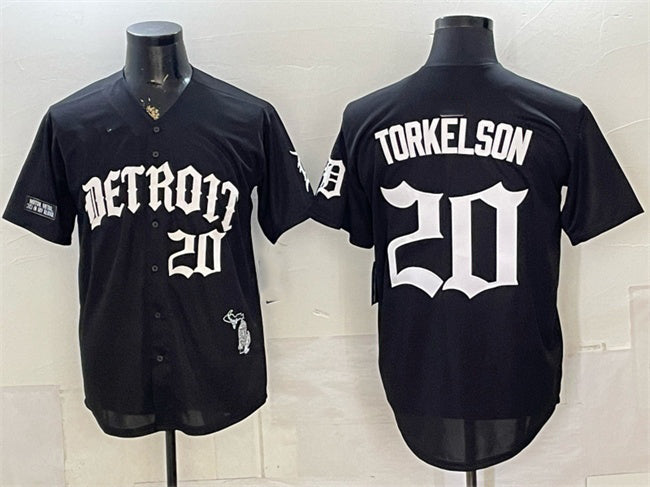 Detroit Tigers #20 Spencer Torkelson 2026 Black JEROMEN 'Motor Gothic Edition' Vapor Premier Limited Stitched Jersey