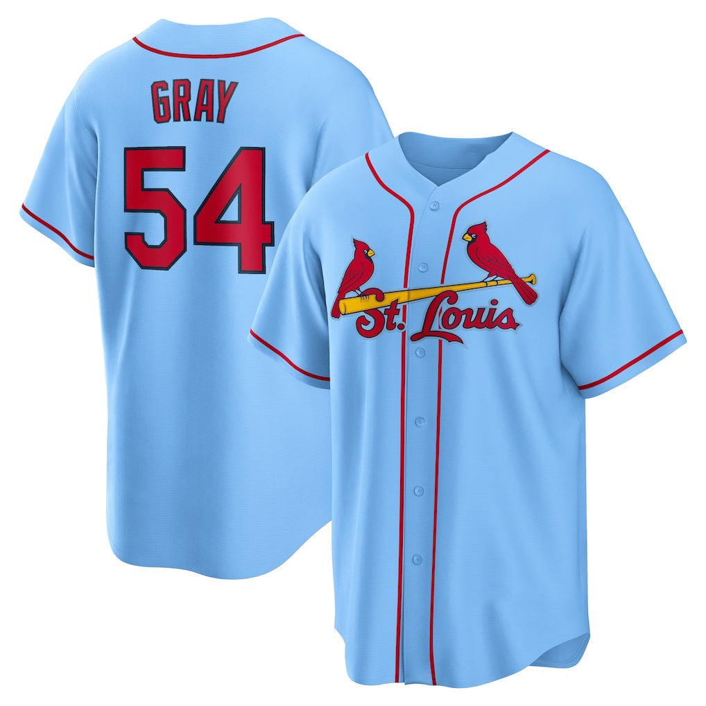 St. Louis Cardinals #54 Sonny Gray Light Blue JEROMEN Alternate Replica Jersey
