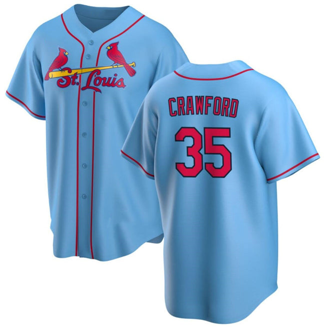 St. Louis Cardinals #35 Brandon Crawford Blue JEROMEN Cool Base Stitched Jersey