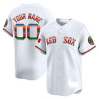 Custom Boston Red Sox Mexico Vapor Premier Limited Jersey ¨C All Stitched-White JEROMEN