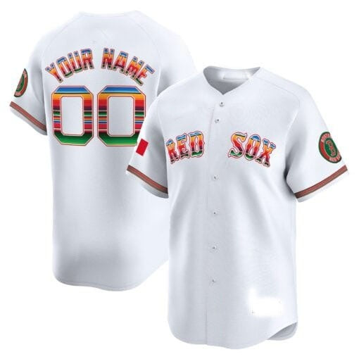 Custom Boston Red Sox Mexico Vapor Premier Limited Jersey ¨C All Stitched-White JEROMEN