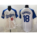 Los Angeles Dodgers #18 Yoshinobu Yamamoto White Royal JEROMEN 2025 World Series Limited Stitched Jersey