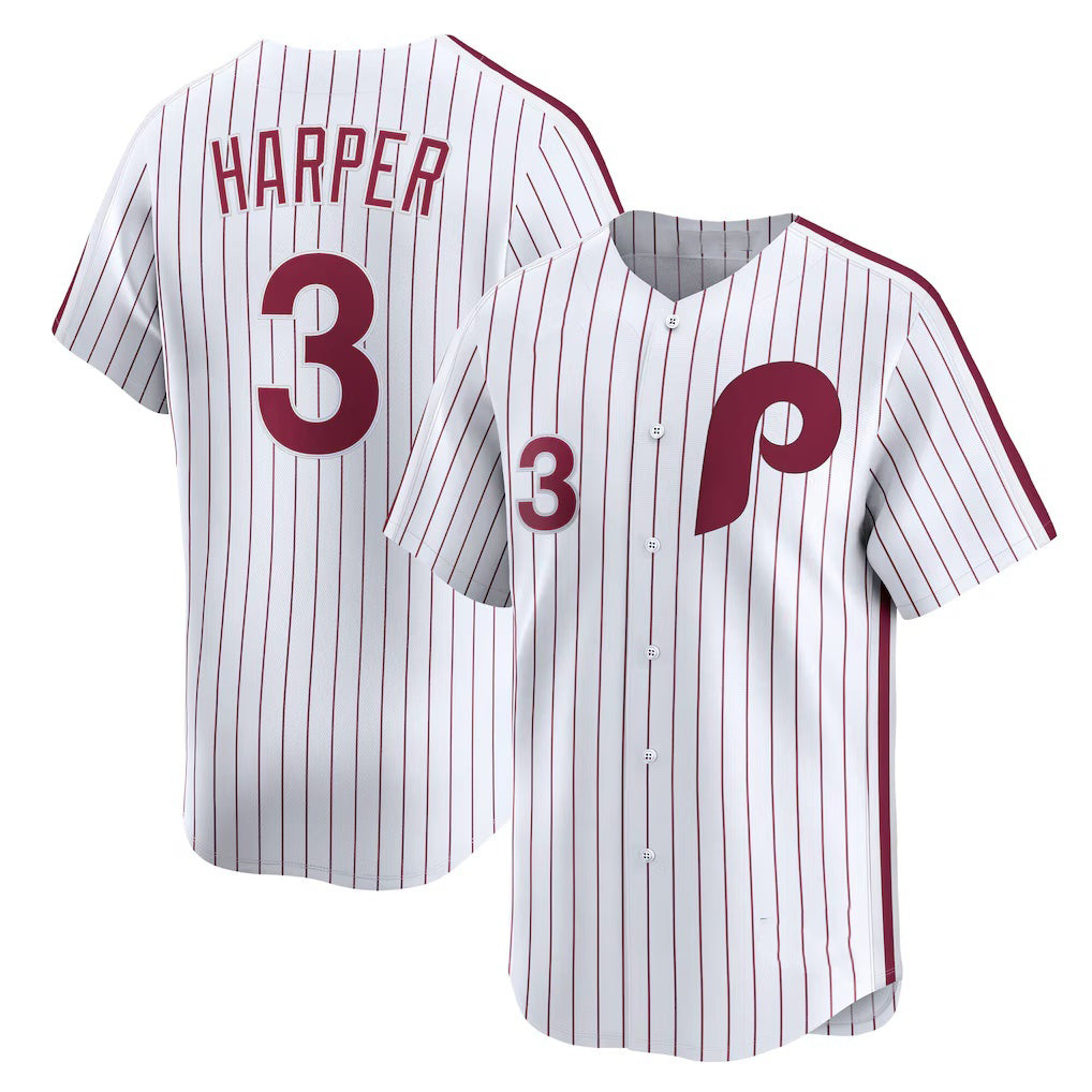 Philadelphia Phillies #3 Bryce Harper White JEROMEN Cooperstown Collection Limited Jersey