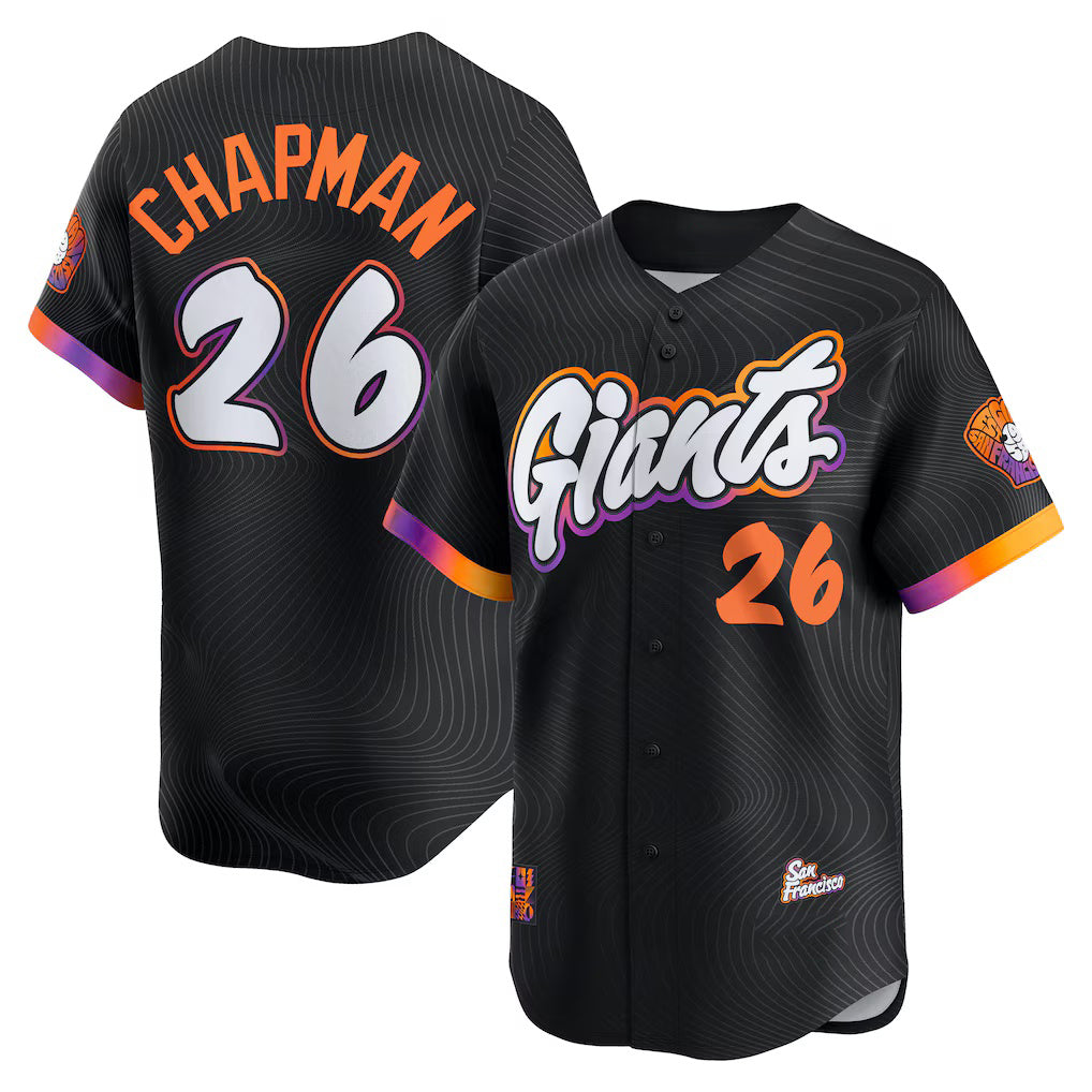 San Francisco Giants #26 Matt Chapman Black JEROMEN Anthracite 2025 City Connect Limited Jersey