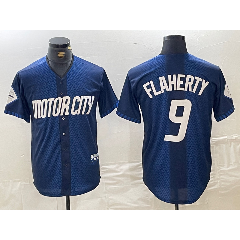 Detroit Tigers #9 Jack Flaherty 2024 Navy JEROMEN City Connect Cool Base Limited Stitched Jersey