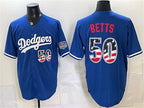 Los Angeles Dodgers #50 Mookie Betts Royal JEROMEN 250 Fourth of July Stitched Jersey