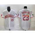 San Diego Padres #23 Fernando Tatis Jr Mexico White JEROMEN Cool Base Stitched Baseball Jersey