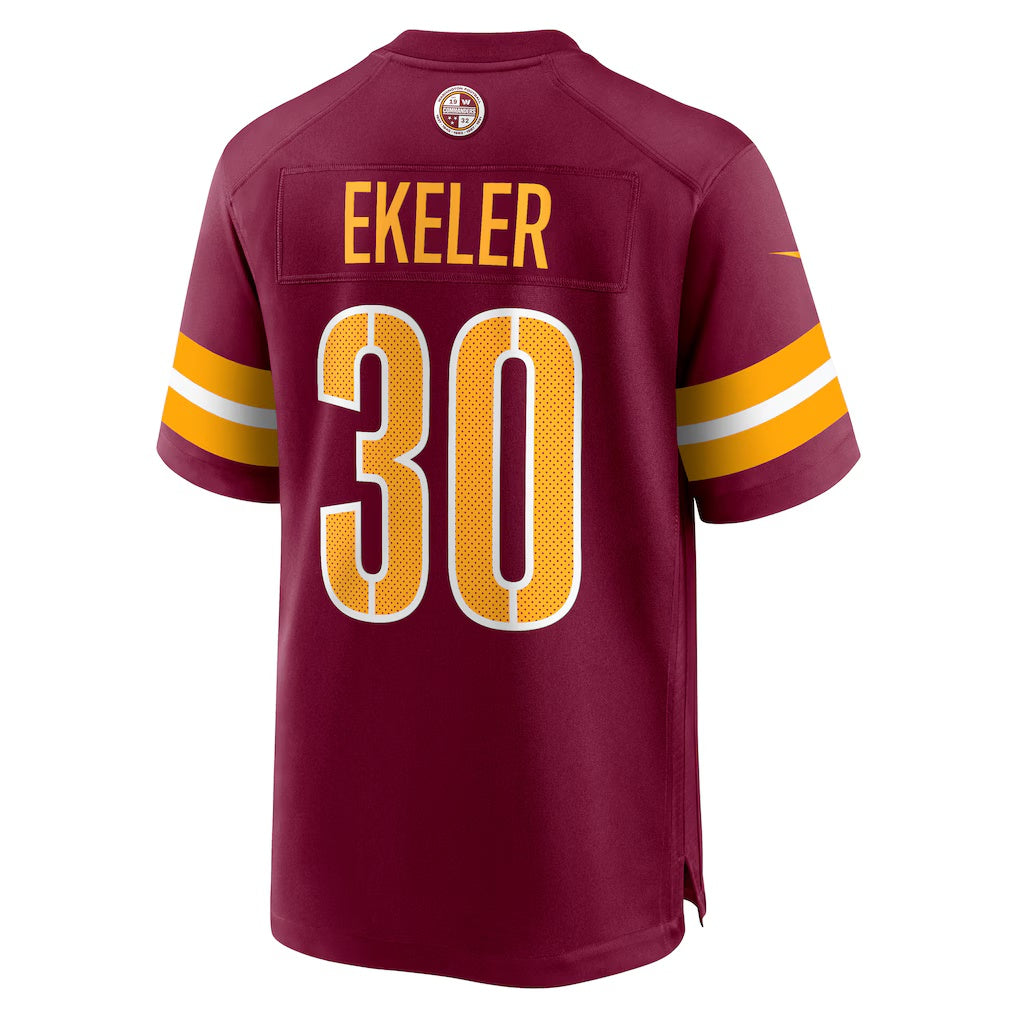 W.Commanders #30 Austin Ekeler Burgundy JEROMEN Game Jersey