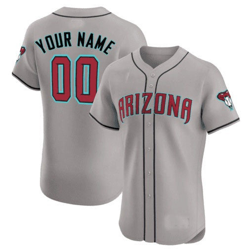 Custom Arizona Diamondbacks 2024 Flex Base Jersey ¨C All Stitched-Gray JEROMEN