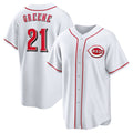 Cincinnati Reds #21 Hunter Greene White JEROMEN Home Replica Jersey