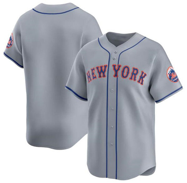 New York Mets Blank 2024 Gray JEROMEN Away Limited Stitched Jersey