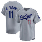 Los Angeles Dodgers #11 Roki Sasaki Gray JEROMEN 2025 Alternate Limited Stitched Jersey