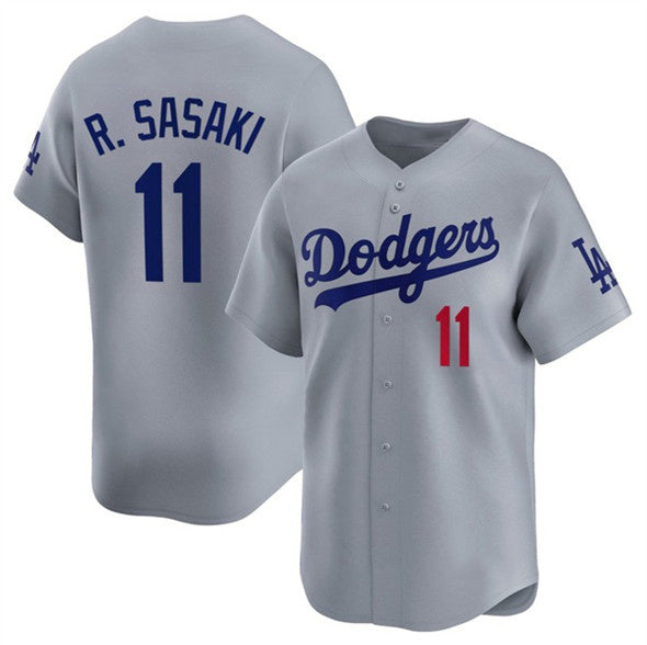 Los Angeles Dodgers #11 Roki Sasaki Gray JEROMEN 2025 Alternate Limited Stitched Jersey