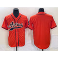 Houston Astros Blank Number Orange JEROMEN With Patch Cool Base Stitched Jersey