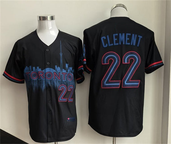 Toronto Blue Jays #22 Ernie Clement Navy JEROMEN 2024 City Connect Limited Stitched Jersey
