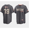Washington Nationals #19 Josh Bell 2022 Grey JEROMEN City Connect Cherry Blossom Cool Base Stitched Jersey