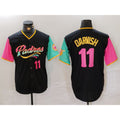San Diego Padres #11 Yu Darvish Black JEROMEN Player Number Fashion Jersey