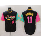 San Diego Padres #11 Yu Darvish Black JEROMEN Player Number Fashion Jersey