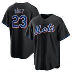 New York Mets #23 Javier B¨¢ez Black JEROMEN 2022 Cool Base Stitched Jersey