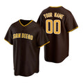 Custom San Diego Padres Brown JEROMEN 2020 Stitched Cool Base Road Jersey