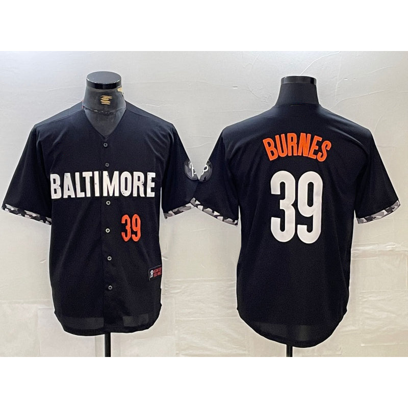 Baltimore Orioles #39 Corbin Burnes Number Black JEROMEN 2023 City Connect Cool Base Stitched Jersey 2
