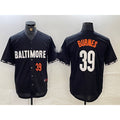 Baltimore Orioles #39 Corbin Burnes Number Black JEROMEN 2023 City Connect Cool Base Stitched Jersey 2