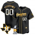 Custom Houston Astros Houston Rodeo Patch Vapor Premier Limited Jersey ¨C All Stitched-Black JEROMEN