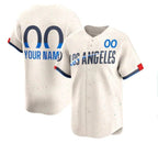Custom Los Angeles Dodgers Active Player Cream JEROMEN 2024 City Connect Limited Stitched Jersey