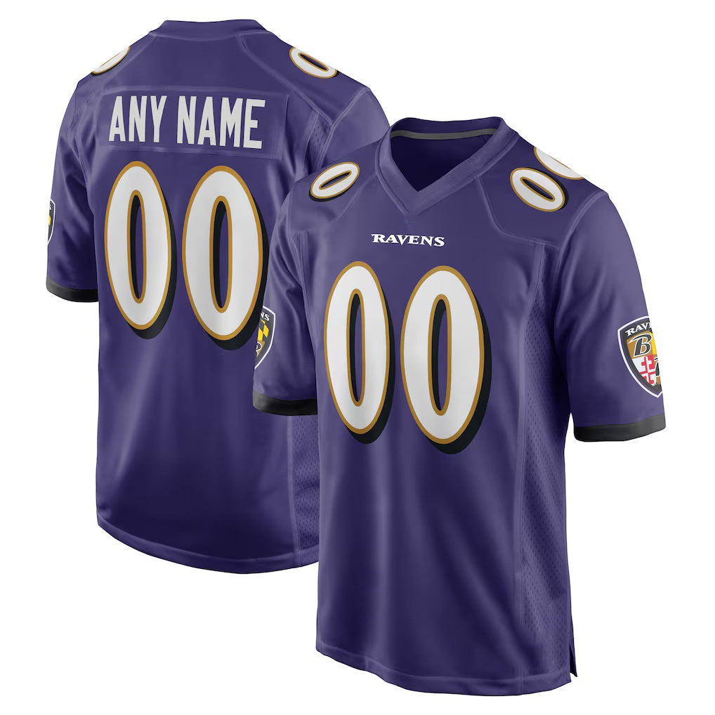 Custom B.Ravens Purple JEROMEN Game Jersey
