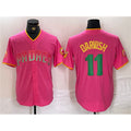 San Diego Padres #11 Yu Darvish Pink JEROMEN Cool Base Stitched Jersey