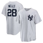 New York Yankees #28 Austin Wells White JEROMEN Home Replica Jersey