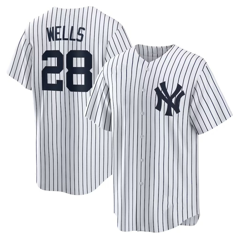 New York Yankees #28 Austin Wells White JEROMEN Home Replica Jersey