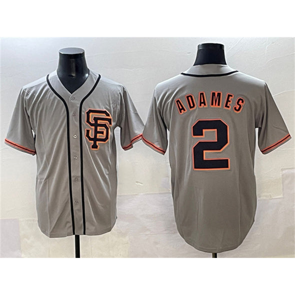 San Francisco Giants #2 Willy Adames Gray JEROMEN Cool Base Stitched Jersey