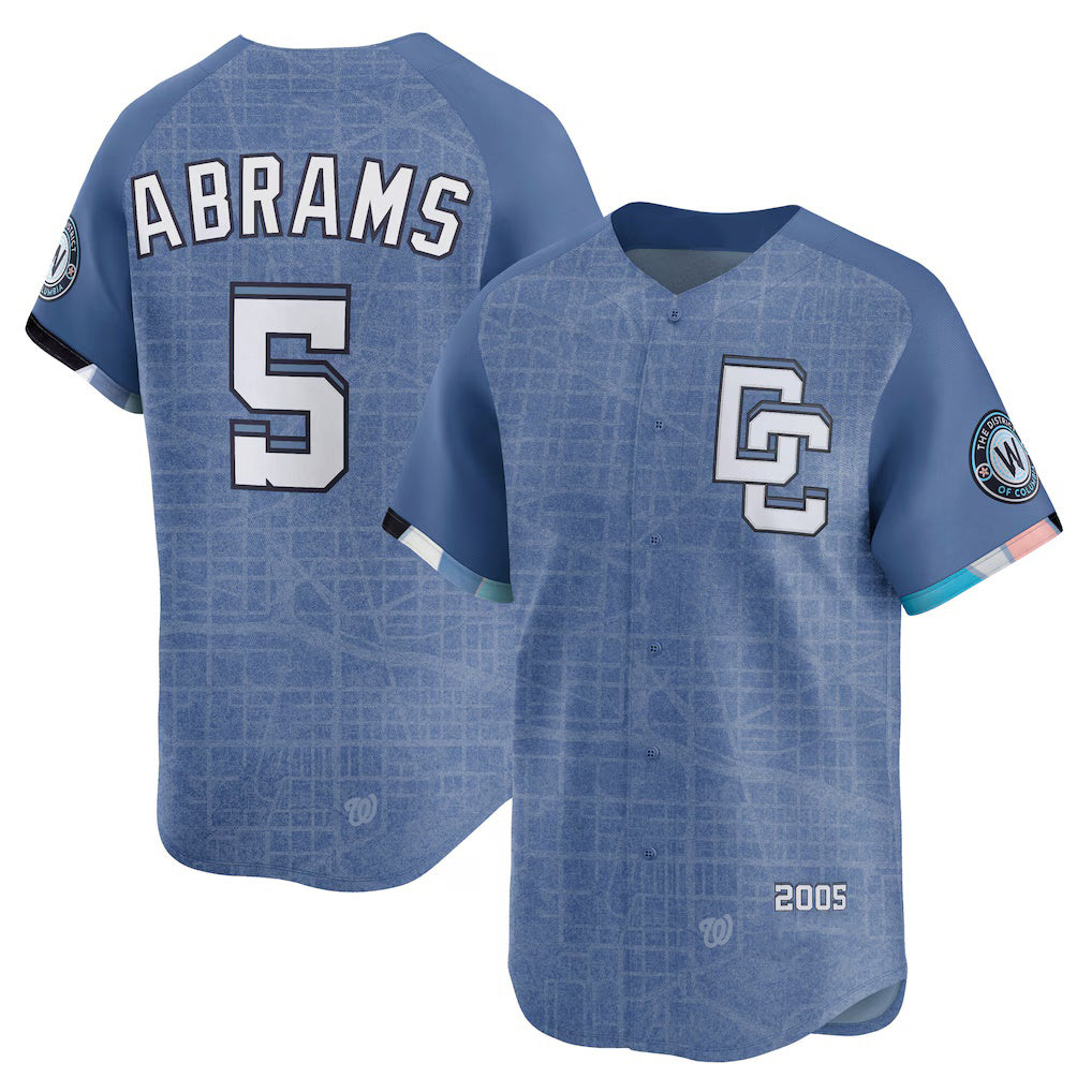Washington Nationals #5 CJ Abrams Blue JEROMEN 2025 City Connect Limited Jersey